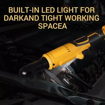 Электрический гаечный ключ с трещоткой и светодиодной подсветкой Эргономичный дизайн Техническое обслуживание автомобиля Квадратный привод Электрический