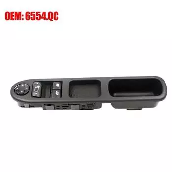 Электрический главный переключатель стеклоподъемника 6554.QC для Peugeot 207 Citroen C3 Picasso 2007-2014 чёрный