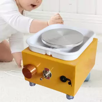 Электрический гончарный круг из глины, поднос для проигрывателя виниловых пластинок своими руками для взрослых, желтый жёлтый