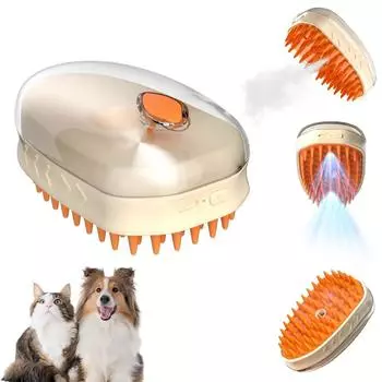 Электрический гребень для домашних животных, эпилятор, расческа, антилетающая массажная щетка, средство для удаления волос, чистящий инструмент для собак и кошек, паровая щетка