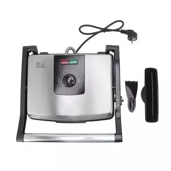 Электрический гриль 2000 Вт из нержавеющей стали ABS для домашнего приготовления стейков, сэндвичей, хлеба, мяса, двухсторонней жарки L