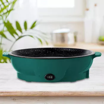 Электрический гриль-гриль 110 В для барбекю с антипригарным покрытием, регулируемая температура для жарки в помещении, вечеринка