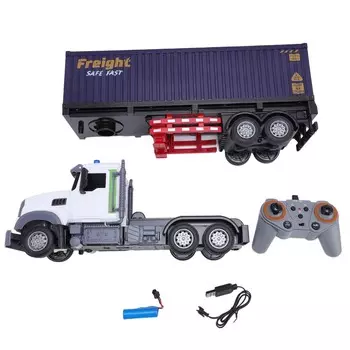 Электрический грузовик с дистанционным управлением для перевозки контейнеров, двухслойный транспортный симулятор, игрушка