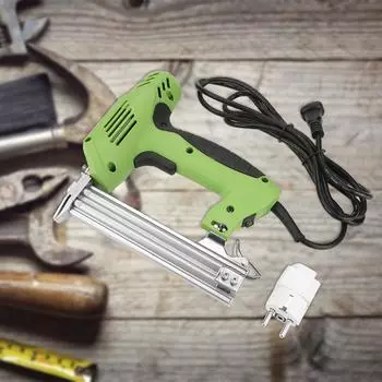 Электрический гвоздезабивной пистолет ручной гвоздильный инструмент для деревообработки мебели зелёный