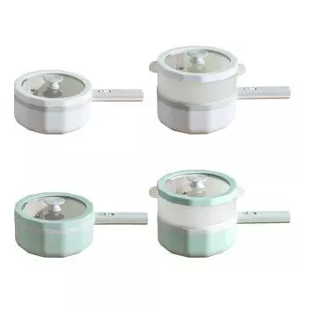 Электрический хот-пот с антипригарным покрытием Wok Портативная многоцелевая рамэн-варка Электрическая сковорода Лапшеварка для жареной лапши Рамен Яйца Суп белый