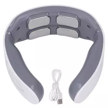 Электрический импульсный массажер для шеи, белый, 6 режимов, 9 уровней, эргономичный, горячий компресс, интеллектуальная шея