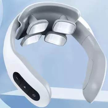 Электрический импульсный массажер для шеи с передачей тепла снимает болезненность уменьшает усталость регулируемый шейный массажер для шеи