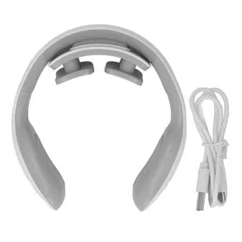 Электрический импульсный массажер для шеи с 4 головками, горячим компрессом, 6 режимами, 20 передачами, массажер для мышц шеи