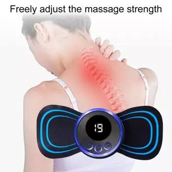 Электрический импульсный массажный пластырь для шеи, 10 шт./компл., облегчает боль в шее и спине, 8 режимов, 19 уровней интенсивности, успокаивающий массажный пластырь для шеи 10 pcs