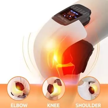 Электрический инфракрасный нагревательный массажер для колена, вибрационный массажер под давлением воздуха, ортопедические воздушные компрессионные наколенники, облегчение боли CHINA слоновая кость