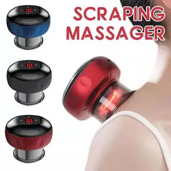 Электрический инструмент для скребков с подогревом, 6/12-уровневый интеллектуальный перезаряжаемый вакуумный баночный аппарат, многофункциональный инструмент для расслабляющего массажа