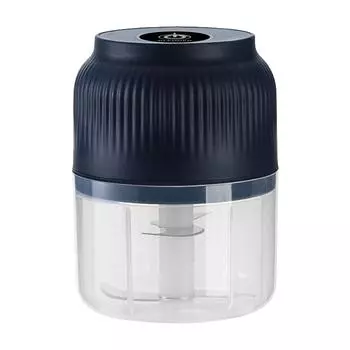 Электрический измельчитель чеснока, пресс для овощей, 300 мл, измельчитель овощей, толкушка для чеснока, инструмент для измельчения продуктов синий