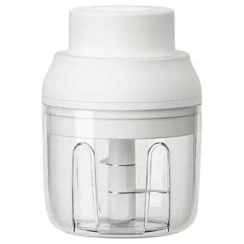 Электрический измельчитель чеснока с зарядкой через USB, беспроводной, с 3 лезвиями, для чеснокодавилки, приправ, мяса белый