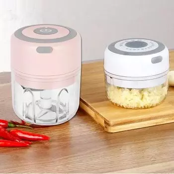 Электрический измельчитель еды 100/250 мл, мини-USB, беспроводной электрический измельчитель чеснока, USB-давилка для чеснока, кухонные гаджеты для фруктов и овощей, инструмент белый