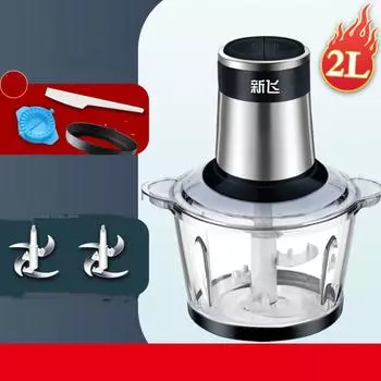 Электрический измельчитель из нержавеющей стали емкостью 2 л, мясорубка, кухонный комбайн, слайсер, мясорубка из нержавеющей стали, кухонный слайсер