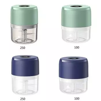 Электрический измельчитель овощей, давилка для чеснока, дробилка с зарядкой от USB, прямая поставка 100ml short cup зелёный