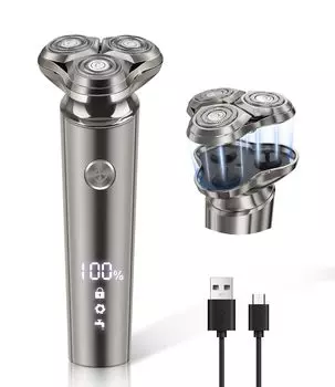 Электрический Электрический Низкий USB Быстрая влажная и сухая бритва IPX6 с низкой высокой скоростью вращения, бритва для мужчин, бритва, шум, зарядка, использование, водонепроницаемый,