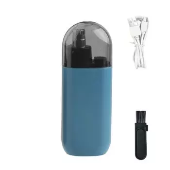 Электрический Электрический Триммер для Волос в Носу Безболезненный Удалитель Волос в Носу Портативный Триммер для Волос в Носу Унисекс синий