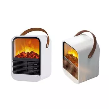 Электрический каминный обогреватель с защитой от перегрева, мини-настольный каминный обогреватель для спальни 220V EU Plug