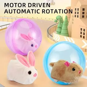 Электрический катящийся мяч для домашних животных, кролик, хомяк, интерактивная игрушка для кошек, спортивная игрушка для домашних животных, катящийся мяч для кошек, игрушка для праздничного подарка