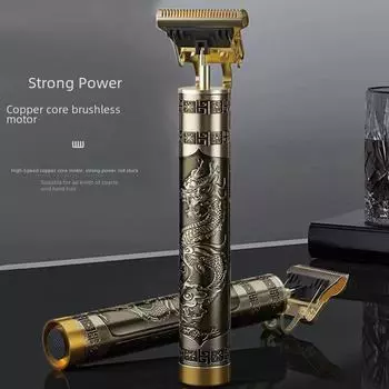 Электрический клипер для волос: Триммер салонного качества для дома, детей и самостоятельной укладки dragon чёрный