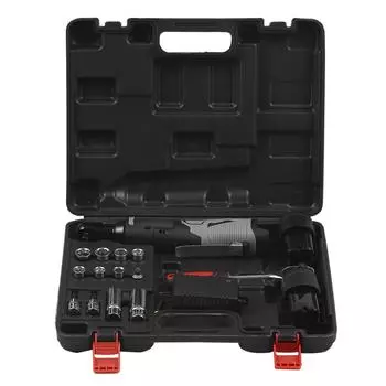 Электрический ключ с трещоткой, набор аккумуляторных ключей с храповым механизмом 3/8, набор инструментов с храповым механизмом, аккумулятор, 220 об/мин, 16,8 В, с US Plug & 1 Battery чёрный