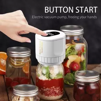 Электрический комплект вакуумного упаковщика Mason Jar Беспроводной автоматический комплект упаковщика банок для хранения продуктов питания и белый