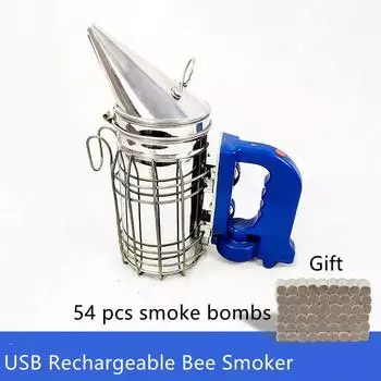 Электрический коптильня для пчеловодства, USB-перезаряжаемый инструмент для пчеловодства на пчелиной ферме серый