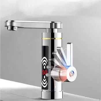 Электрический кран безрезервуарный кран для быстрого нагрева воды для бара отеля RV белый серебряный