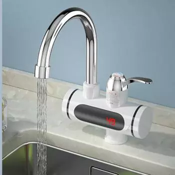 Электрический кран высокой мощности 3000 Вт, бытовой кухонный мгновенный водонагреватель, интеллектуальный цифровой дисплей, кран двойного назначения Bottom inlet water