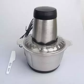 Электрический кухонный комбайн Houselin с чашами из нержавеющей стали, двухскоростной электрический измельчитель, электрическая мясорубка, измельчитель EU