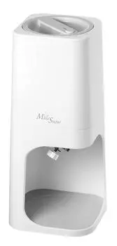 Электрический льдогенератор для приготовления струженого льда Fluffy Mille, набор с рецептом, включает в себя 2 льдогенератора Ice White [Yamazen], снег, книгу, чашки, YSIA-F25(W) #E белый