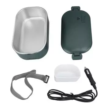 Электрический ланч-бокс, емкость 48 Вт, 1 л, эффективный даже нагрев, моющийся портативный подогреватель еды для путешествий O 12V