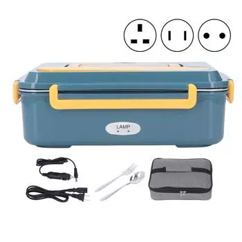 Электрический ланч-бокс из нержавеющей стали 304, водонепроницаемый, темно-зеленый, герметичный, портативный, для офиса, автомобиля UK Plug 220V