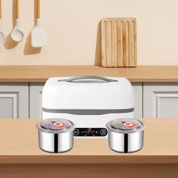 Электрический ланч-бокс, подогреваемый ланч-бокс, съемный, портативный, с вилкой США, подогреватель ланча, еда, для 1 tier Middle handle