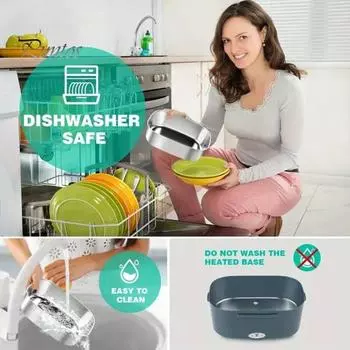 Электрический ланч-бокс, подогреватель еды, большая вместимость, легко моется, портативный, быстро нагревающийся ланч-бокс, контейнер для хранения еды US Plug