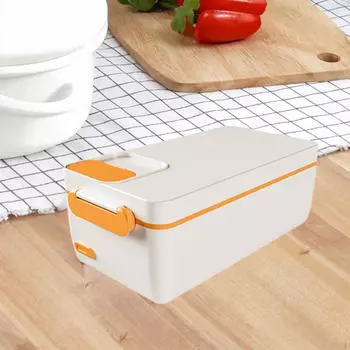 Электрический ланч-бокс с функцией подогрева еды жёлтый