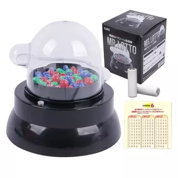 Электрический лототрон CURE Лототрон LOTTO 49 шаров 2 батарейки 3 лотерейных листа в комплекте MR. чёрный
