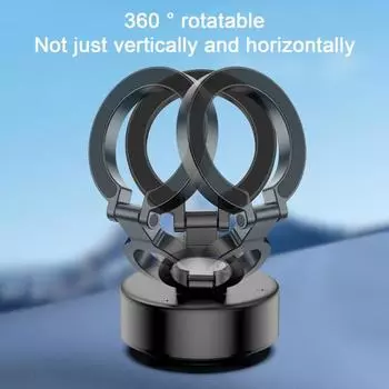 Электрический магнитный автомобильный держатель для телефона Yousheng, вращающийся на 360 градусов, мощная магнитная присоска, вакуумное крепление, универсальная регулируемая подставка для iPhone серебряный