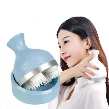 Электрический массаж головы, здравоохранение, антистресс, расслабляющий массажер для тела, беспроводной массажер для кожи головы, предотвращение выпадения волос LM белый