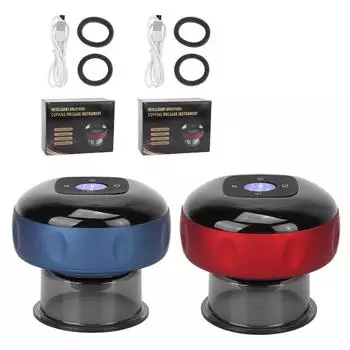 Электрический массажер для баночной терапии, профессиональные умные чашки, инструменты для соскабливания боли для повторной боли Red