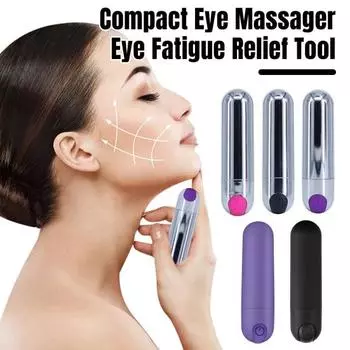 Электрический массажер для глаз 10 режимов, регулируемый, USB, перезаряжаемый, водонепроницаемый, портативный, мини-вибрационный