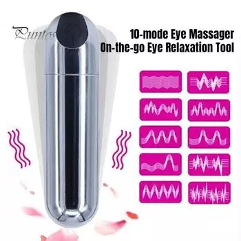 Электрический массажер для глаз, 10 режимов, регулируемый, USB-перезаряжаемый, водонепроницаемый, портативный, мини-вибрационный, многофункциональный, тихий, массажер для глаз и тела A