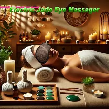 Электрический массажер для глаз Jade с турмалиновой тепловой терапией расслабляет мышцы глаз, избавляет от бессонницы, улучшает сон, оздоровительный инструмент Jade Stone Heated