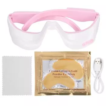 Электрический массажер для глаз, снятие усталости, темные круги, EMS, микротоковая машина для массажа глаз, белый розовый