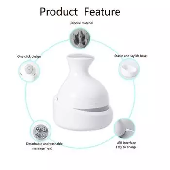 Электрический массажер для головы, многофункциональный, для ухода за здоровьем кожи головы, тела, плеч, шеи, массаж для домашних животных, кошек, собак, снятие стресса, перезаряжаемый