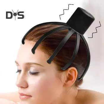 Электрический массажер для головы Octopus, глубокий массаж кожи головы, 3 режима, вибрационный массажер для головы, беспроводной портативный инструмент для массажа кожи головы Octopus Claw чёрный