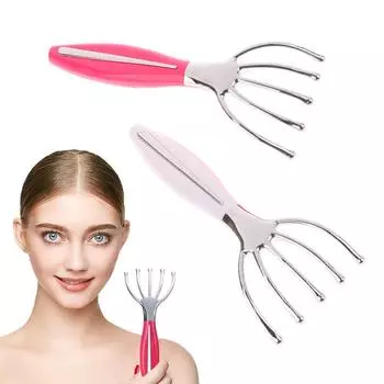 Электрический массажер для головы с пятью пальцами, расслабляющий массажер для волос, головы, шеи, головной боли, снятия стресса, портативный массажер для всего тела розы красного