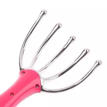 Электрический массажер для головы с пятью пальцами, расслабляющий массажер для волос, головы, шеи, головной боли, снятия стресса, портативный массажер для всего тела розы красного