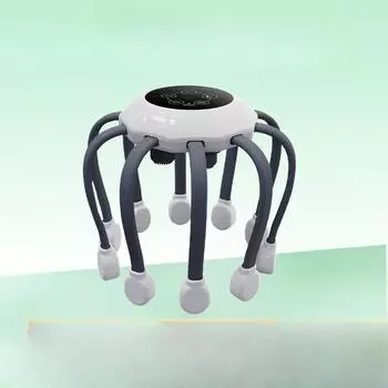 Электрический массажер для головы, вибрация осьминога, релаксация, массаж головы для сна, инструмент, артефакт, подарок Basic charging model чёрный